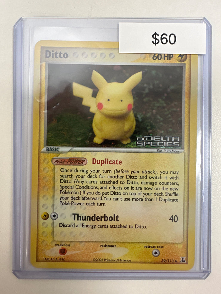 Pokemon Ditto Ex Delta Species (Pikachu) Reverse Holo 39/113