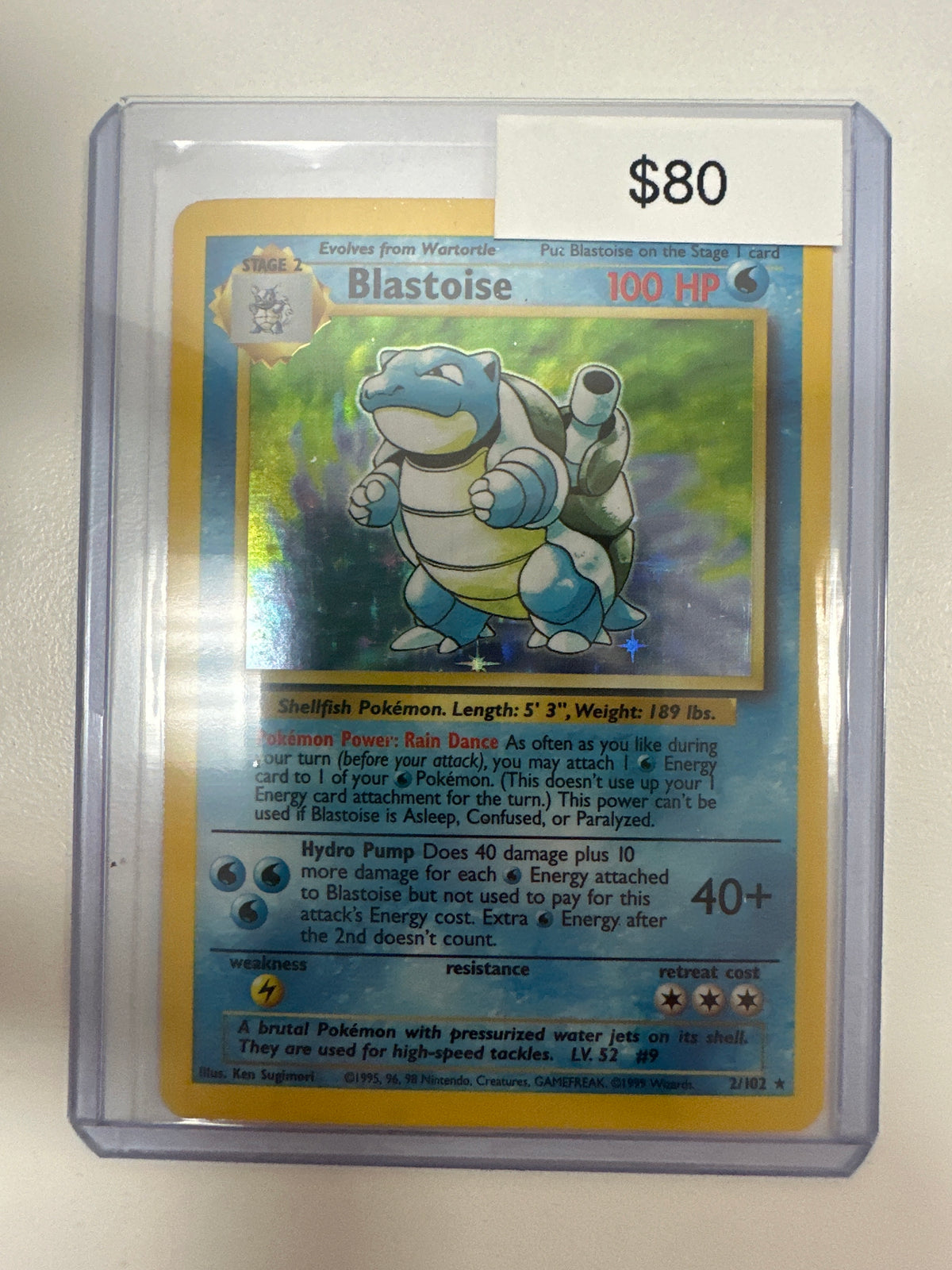 Pokemon Blastoise Holo 2/102