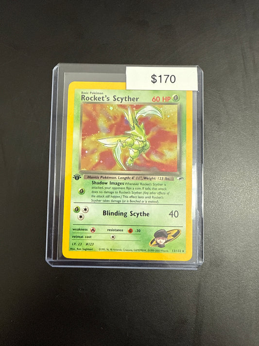 Pokémon Rockets Scyther 13/132 1st Ed.