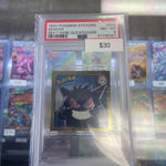 1999 Pokemon Stickers Gengar Gold #RO2 PSA 8