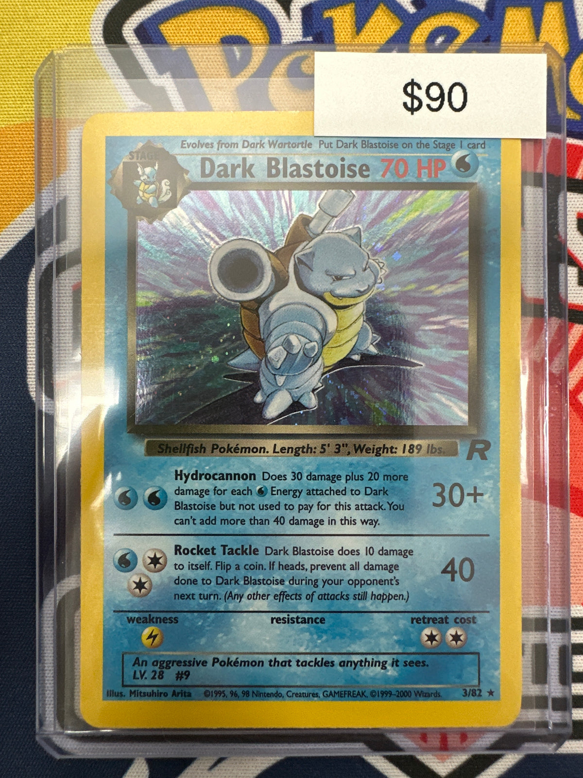 Pokémon Dark Blastoise Team Rocket Holo 3/82