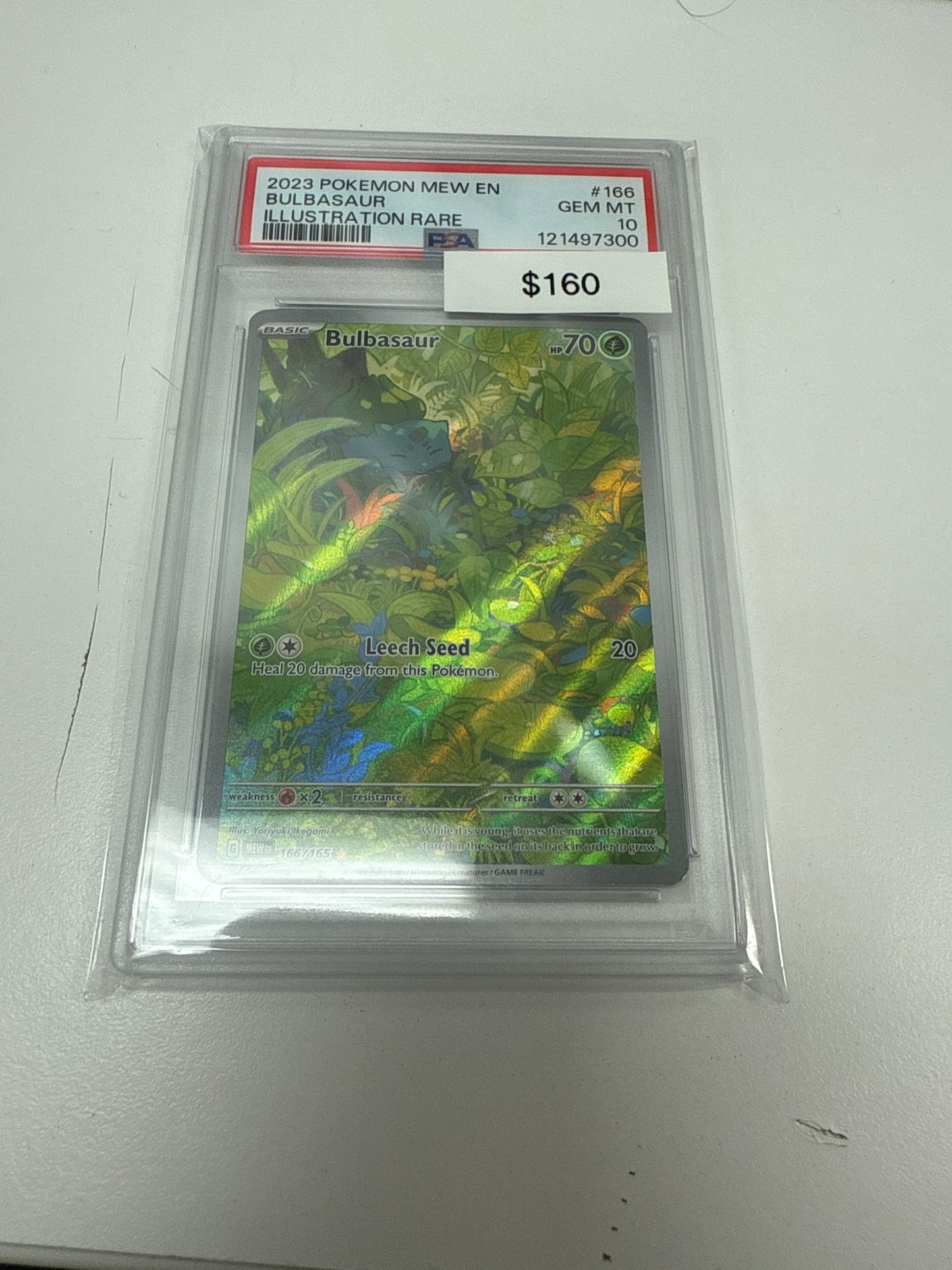 Pokemon 151 Bulbasaur #166/165 PSA 10