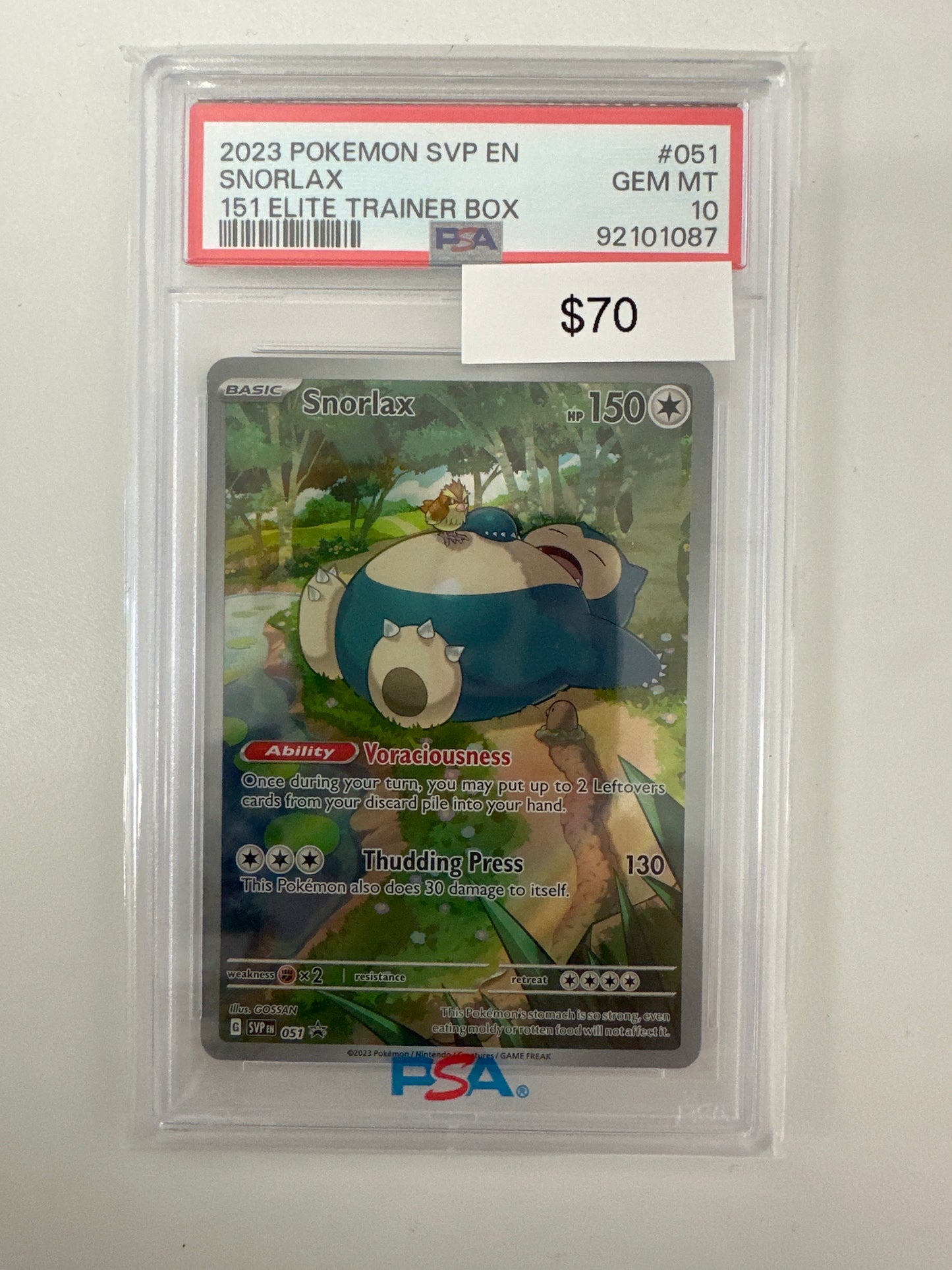 Pokemon 151 Promo Snorlax #051 PSA 10
