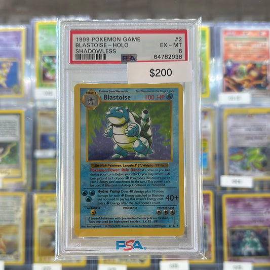 1999 Pokémon Blastoise Shadowless 2/102