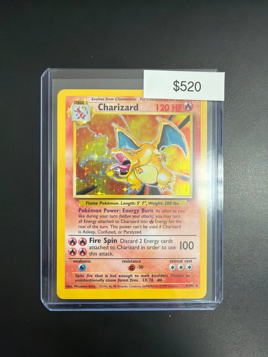 Pokemon Base Set Charizard #4/102 LP