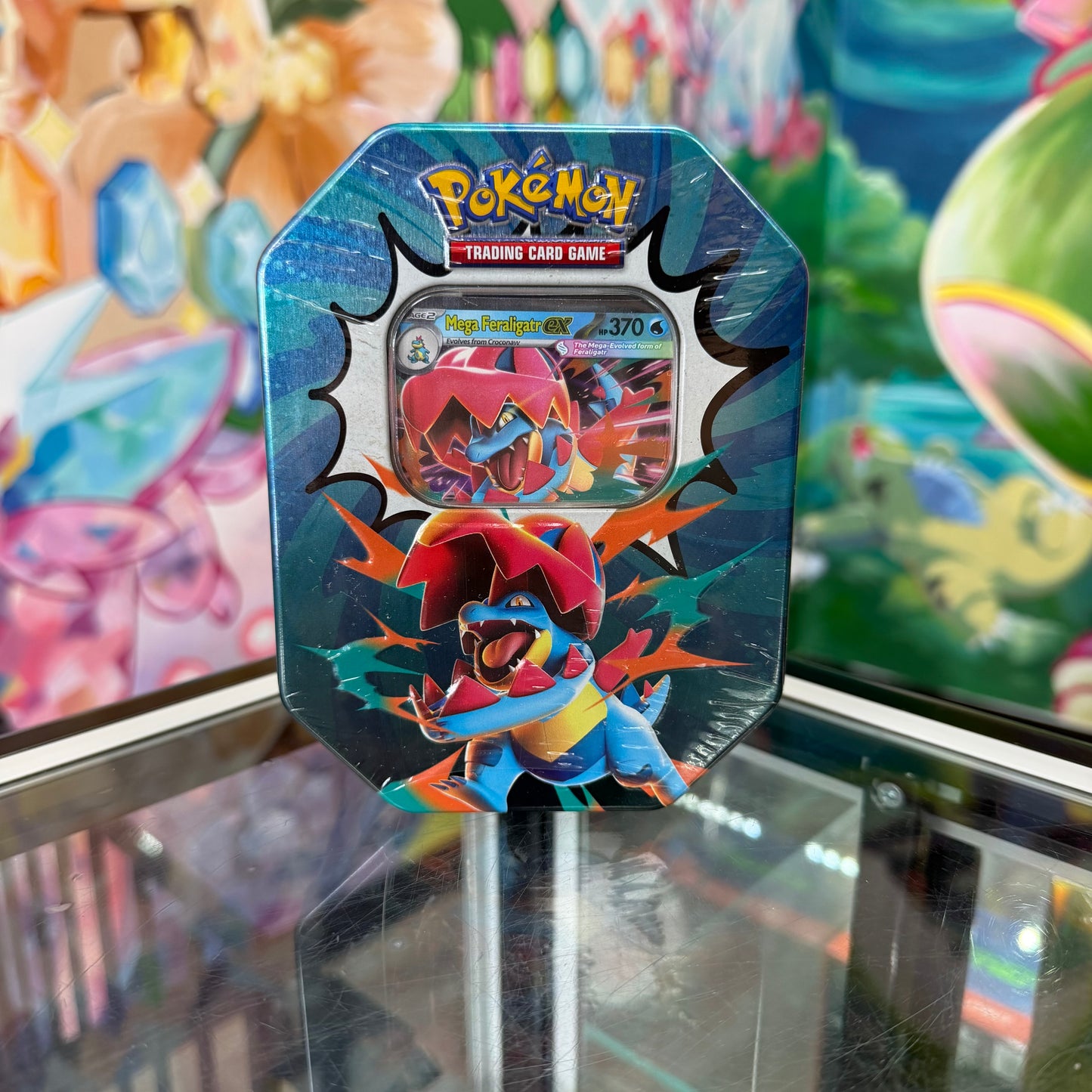 (09/04 Drop) Pokemon Ascended Heroes Mega Feraligatr EX Tin