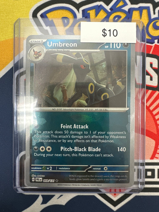 Pokemon Prismatic Evolutions Umbreon Pokeball Holo 059/131