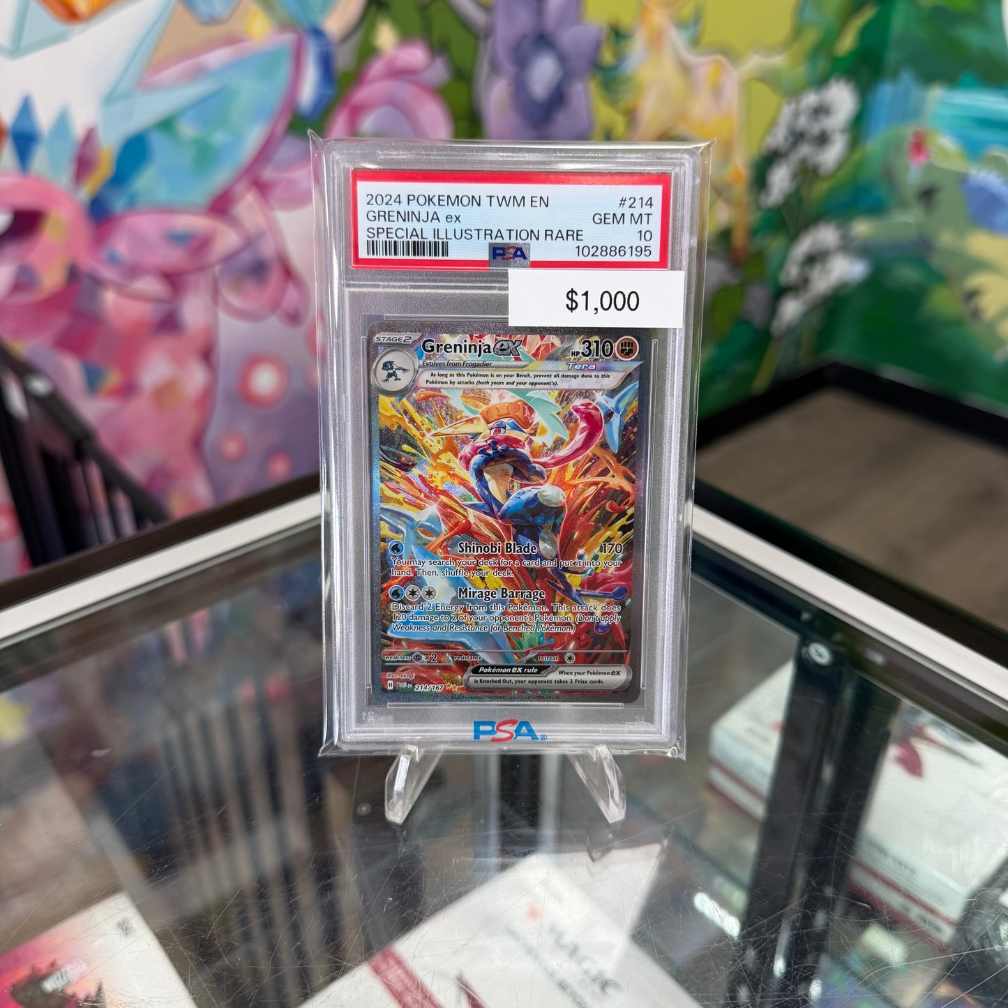 Pokemon Twilight Masquerade Greninja EX #214 PSA 10