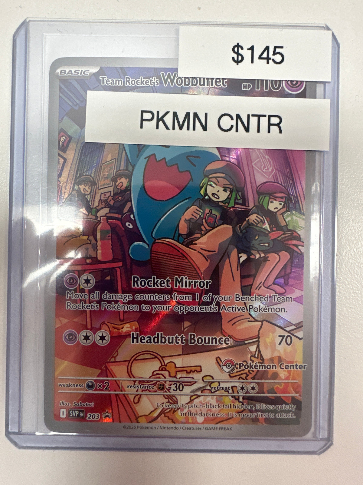 Team Rocket’s Wobbuffet Pokemon Center SVP 203