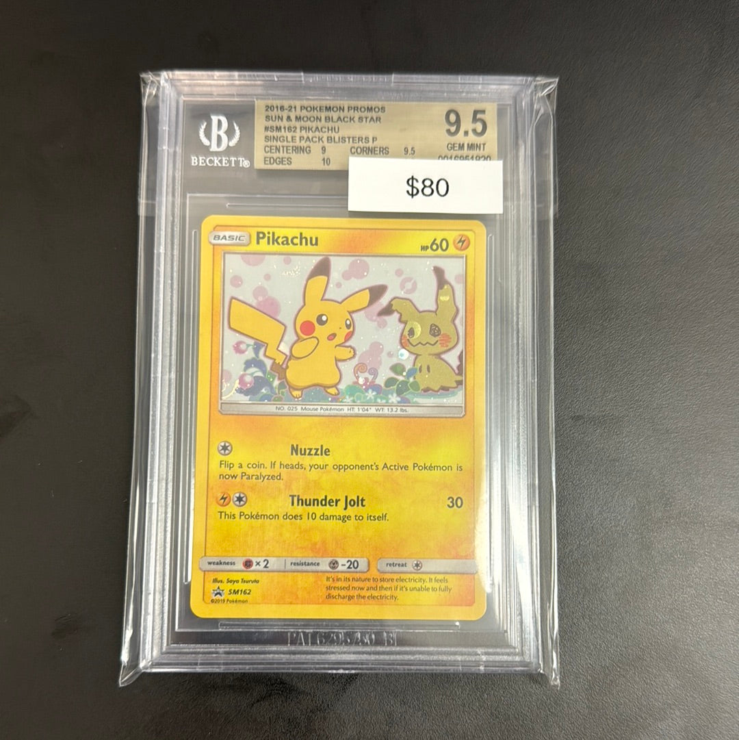 Pokémon Black Star Promi Pikachu SM162 BGS 9.5