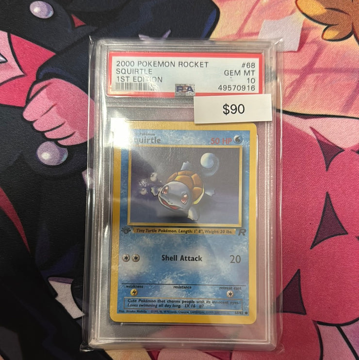 Pokémon Rocket Squirtle 1st Edition 88 PSA 10