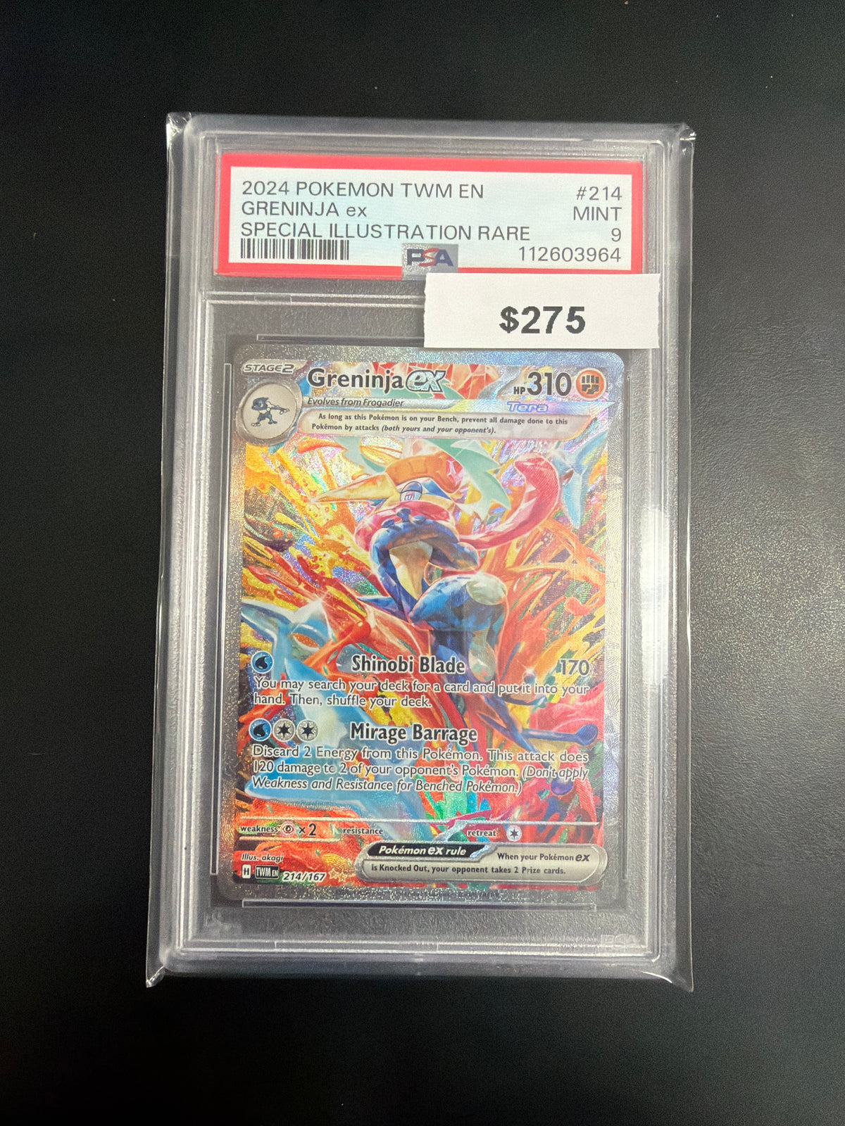Pokemon Greninja EX Twilight Masqurade 214 PSA 9