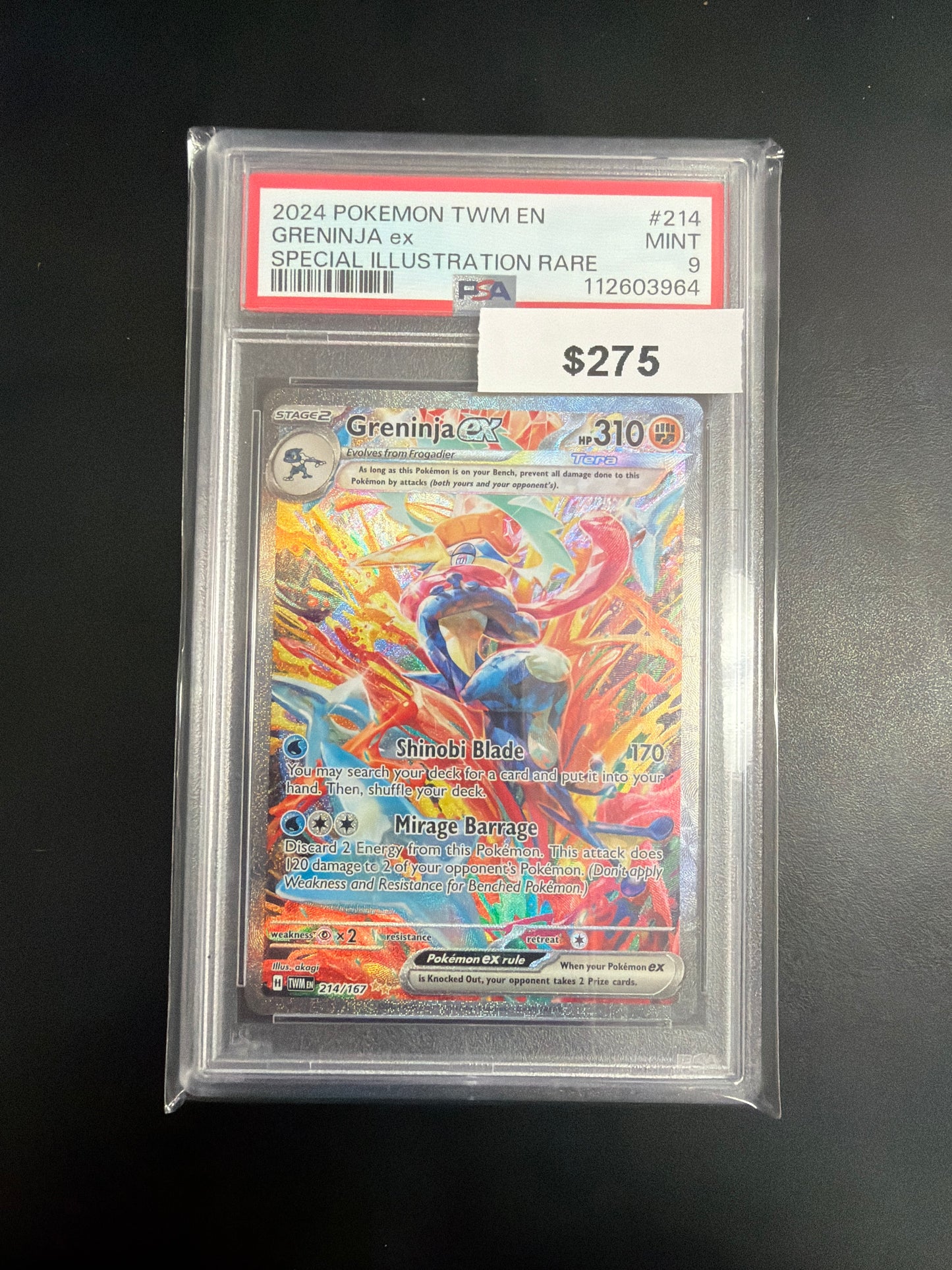 Pokemon Greninja EX Twilight Masqurade 214 PSA 9