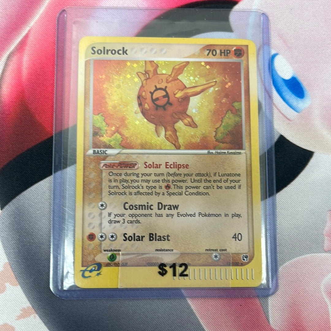 Pokémon Solrock Sandstorm Holo 13/100