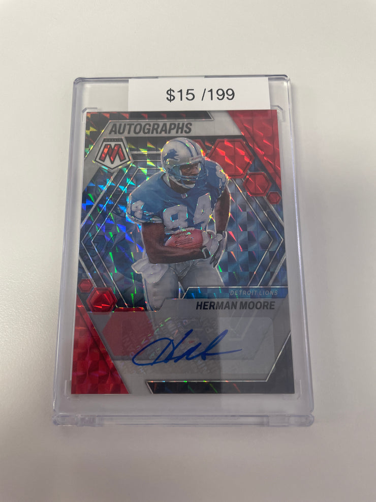 2023 Mosaic Herman Moore Red Auto /199 