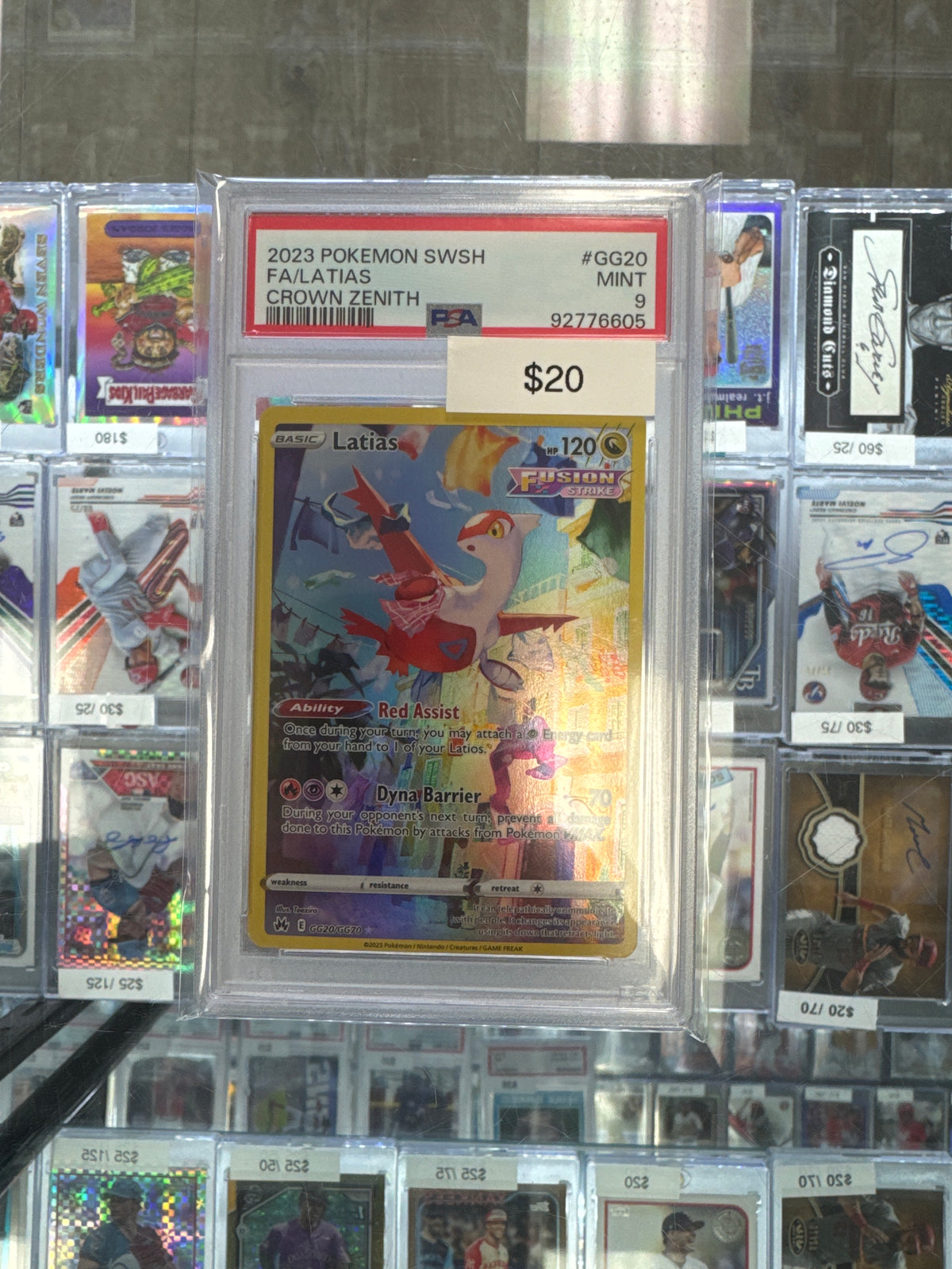 Pokémon Crown Zenith LATIAS GG20 PSA 9