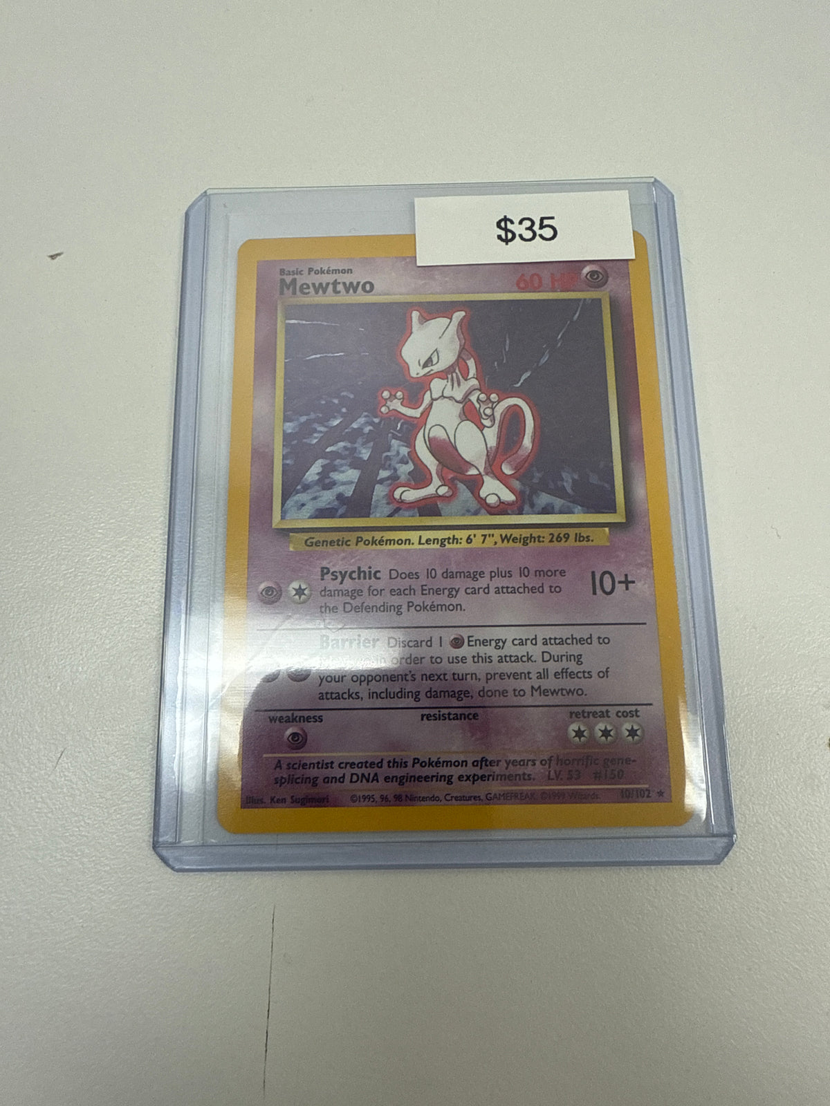 Pokémon Mewtwo Base Holo 10/102