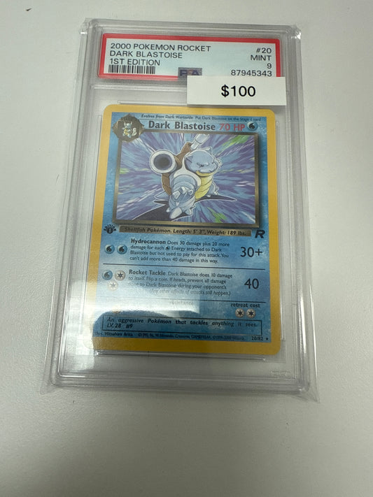 Pokemom Team Rocket Dark Blastoise 1st Ed #20/82 PSA 9