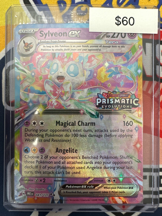 Pokemon Prismatic Evolutions Stamped Promo Sylveon ex 041/131