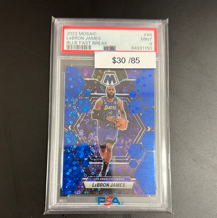 2022 Mosaic Lebron James Fast Break Blue Disco /85 