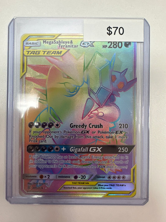 Pokemon Mega Sableye & Tyranitar GX 245/236