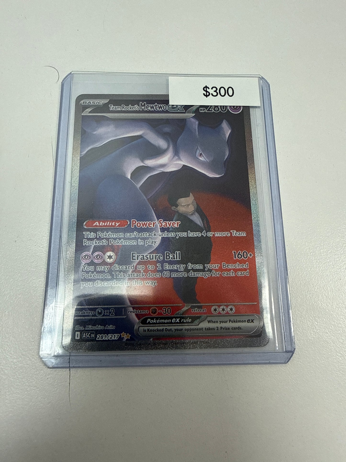 Pokemon Ascended Heroes Team Rockets Mewtwo EX 281/217