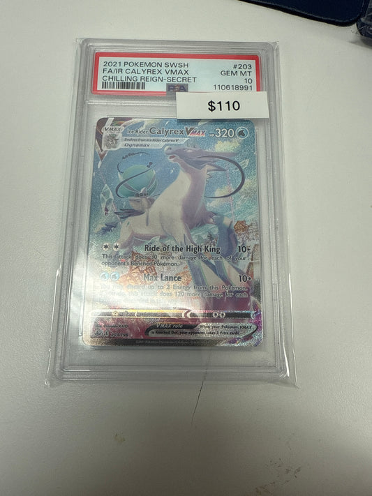 Chilling Reign Ice Rider Calyrex Vmax #203/198 PSA 10