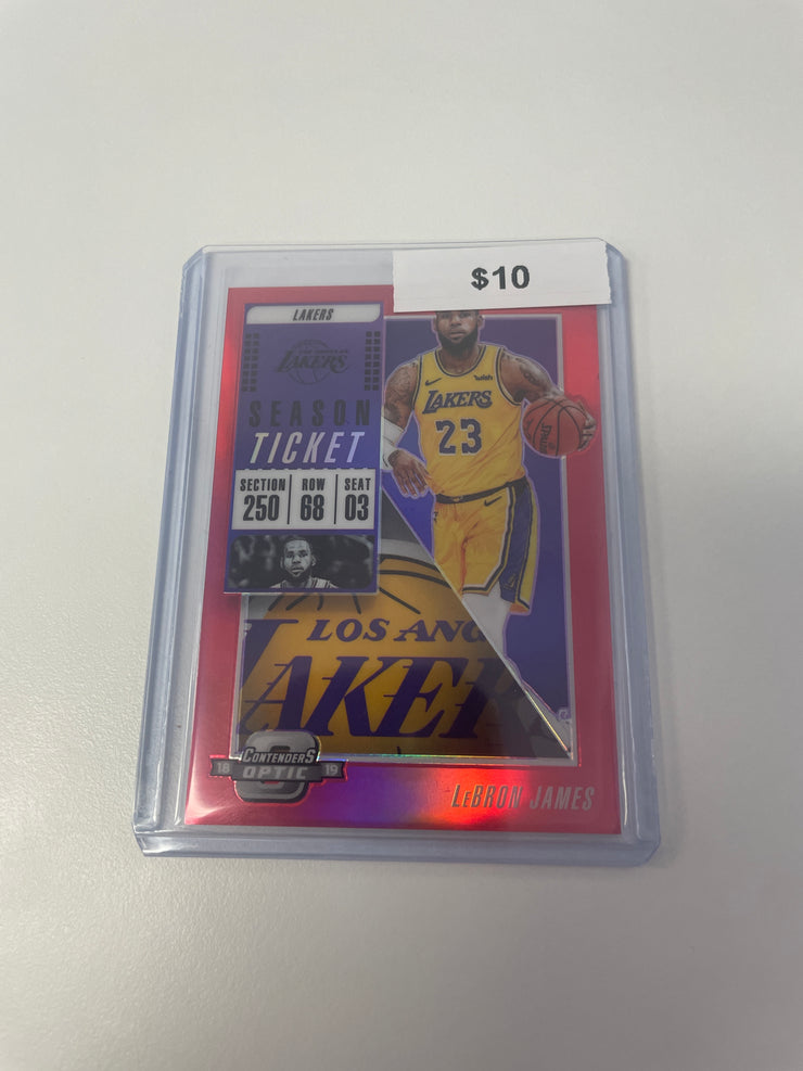 2019 Optic Contenders Lebron James Red 