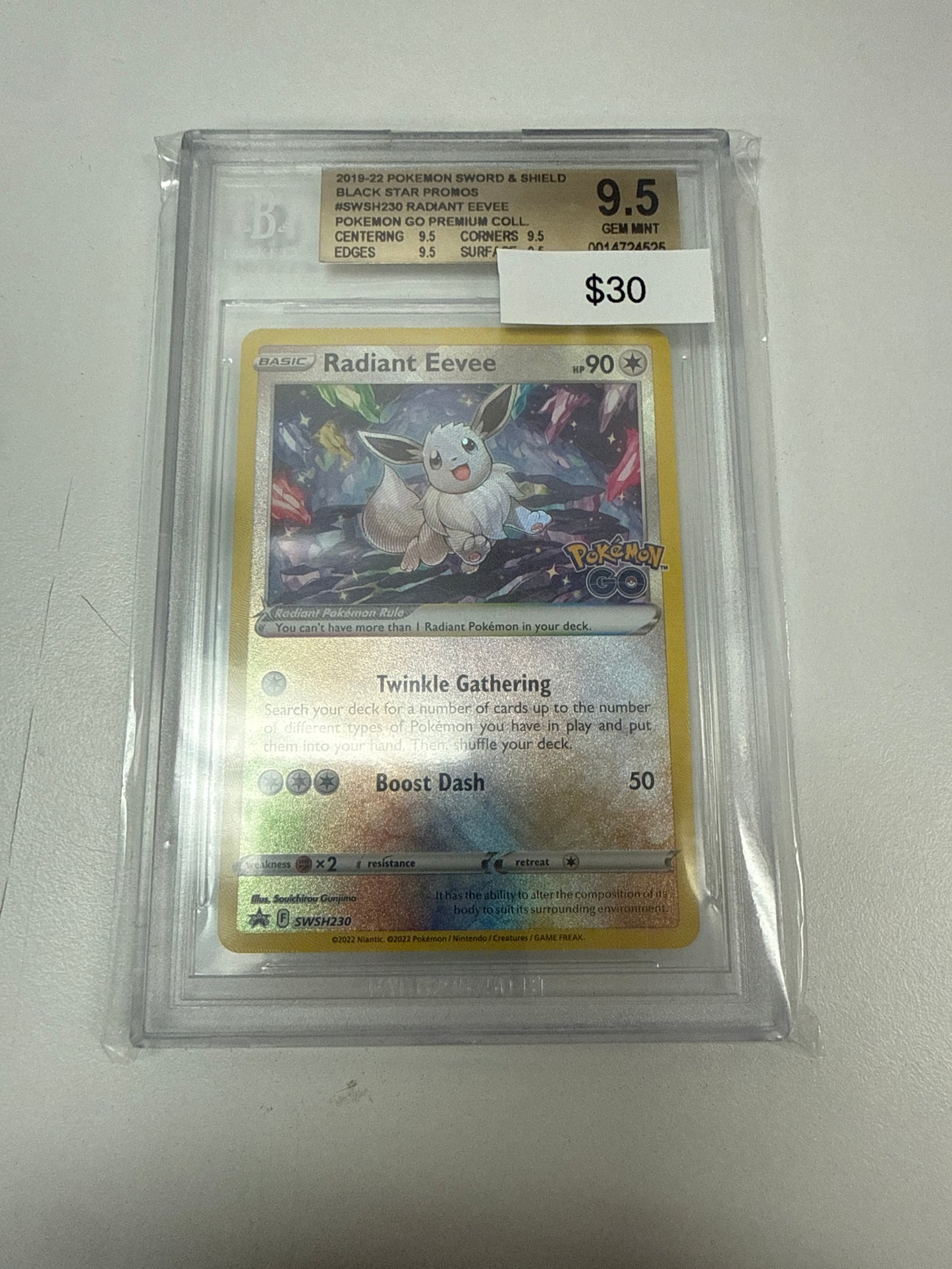 Pokemon Radiant Eevee #swsh230 BGS 9.5
