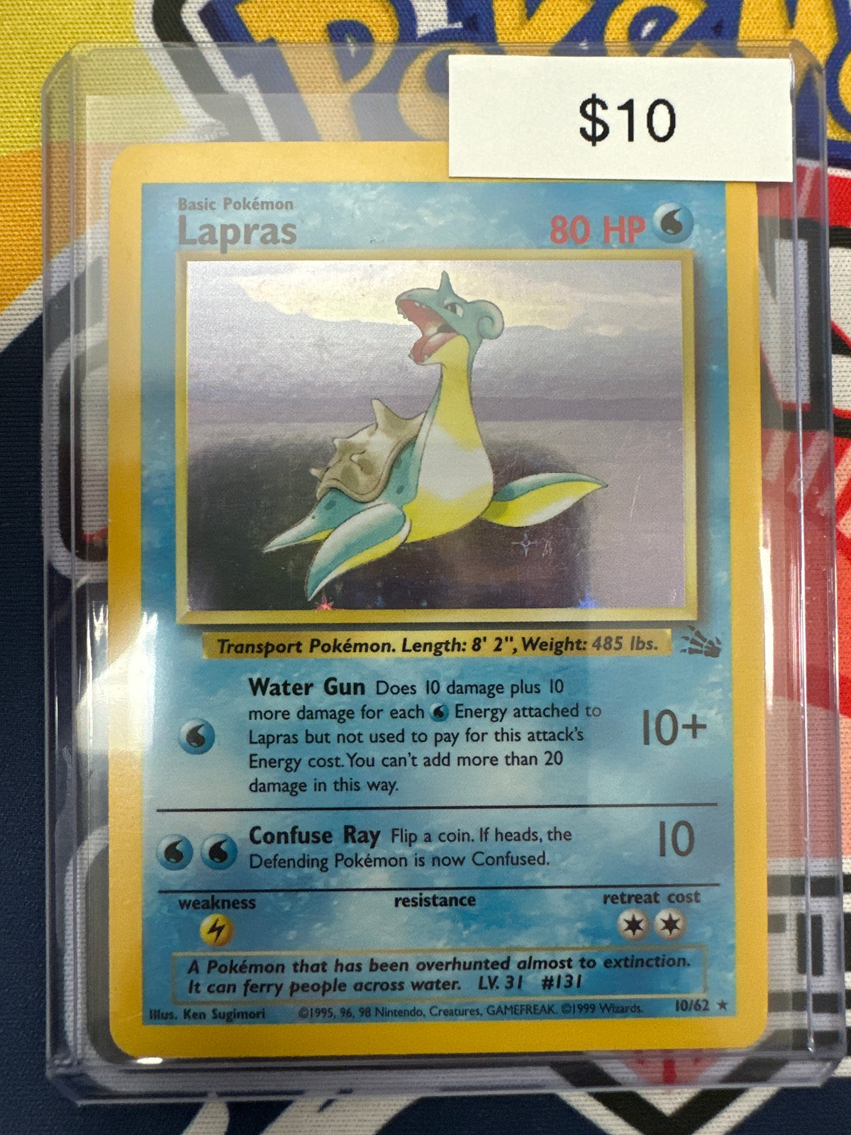 Pokémon Lapras Fossil Holo 10/62