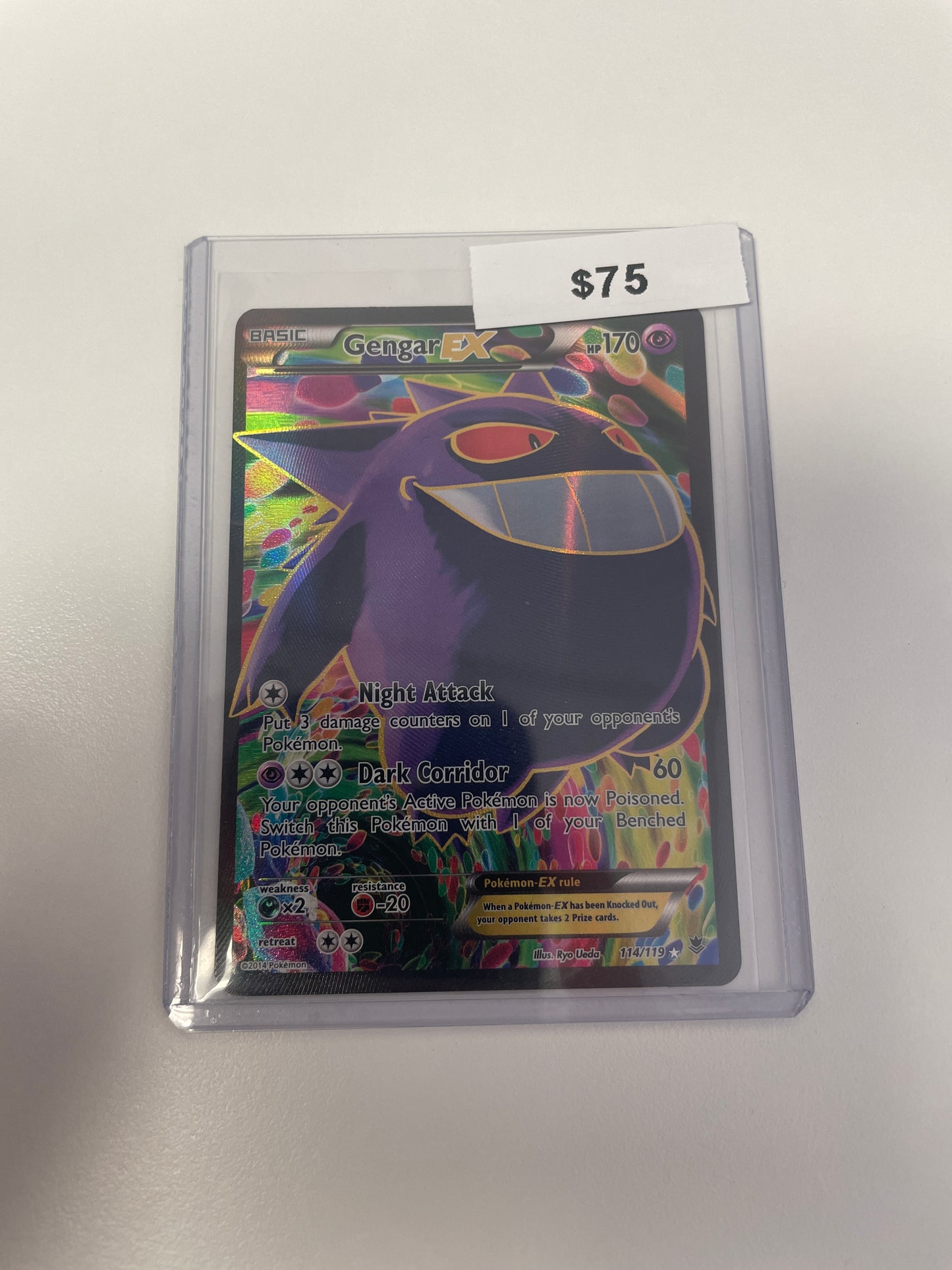 Pokemon Phantom Forces Gengar Ex Full Art 114/119 Grail Collectibles AZ Pokemon Phantom Forces Gengar Ex Full Art 114/119 Grail Collectibles AZ