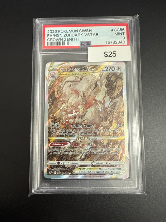 Pokémon Crown Zennith GG56 Zoroark VSTAR PSA 9