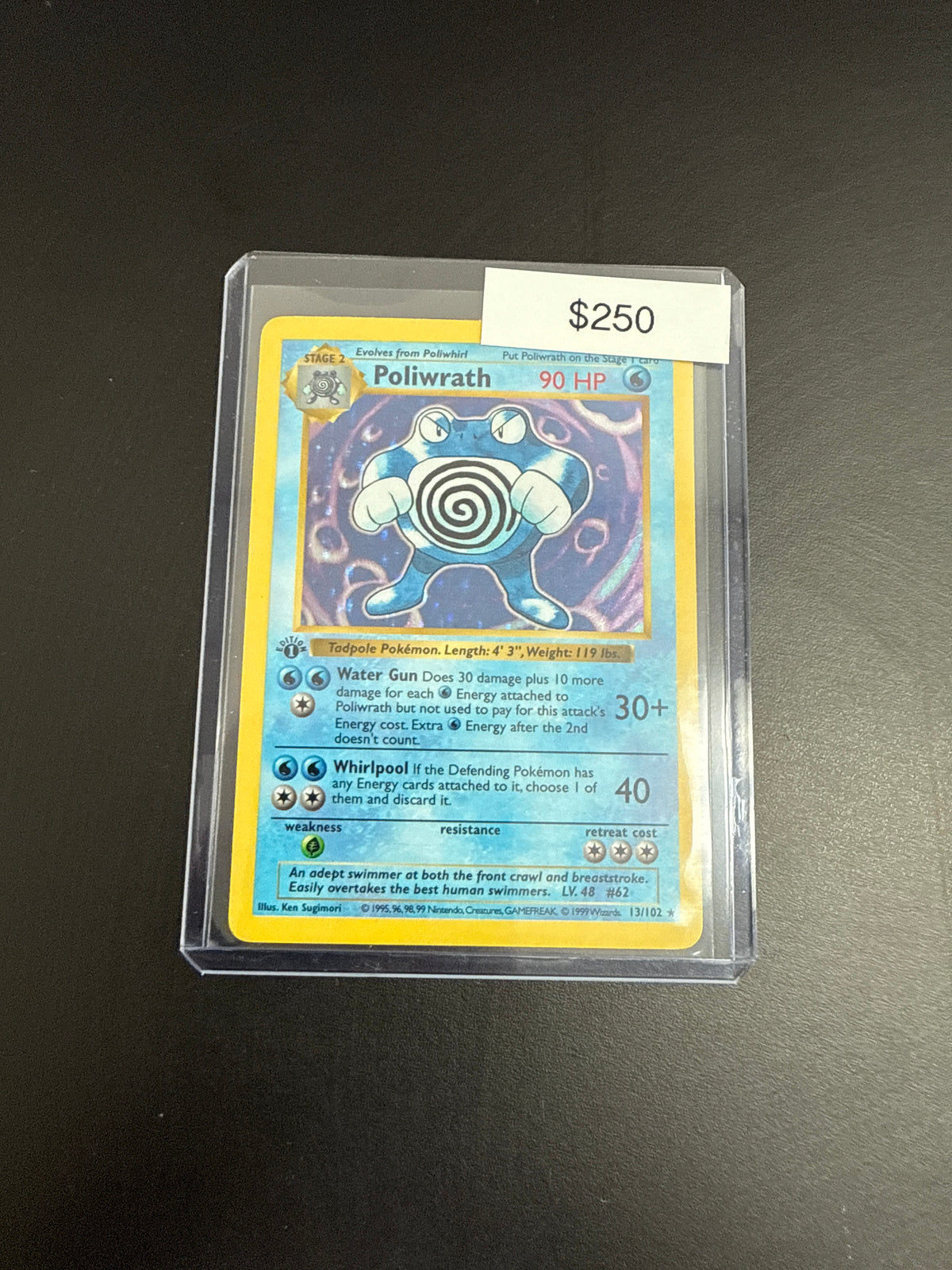 Pokémon Poliwrath 1st Ed. Shadowless 13/102