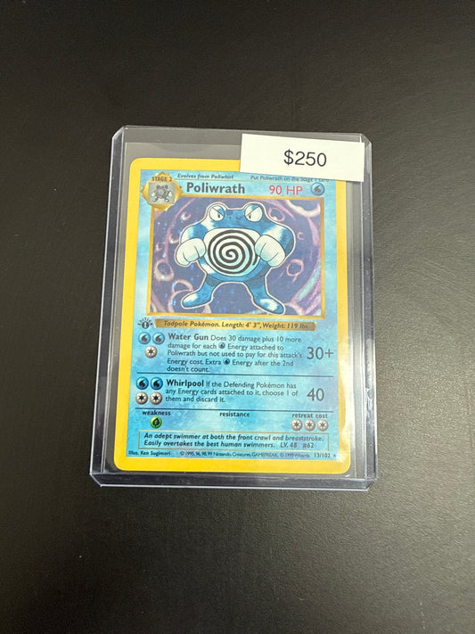 Pokémon Poliwrath 1st Ed. Shadowless 13/102