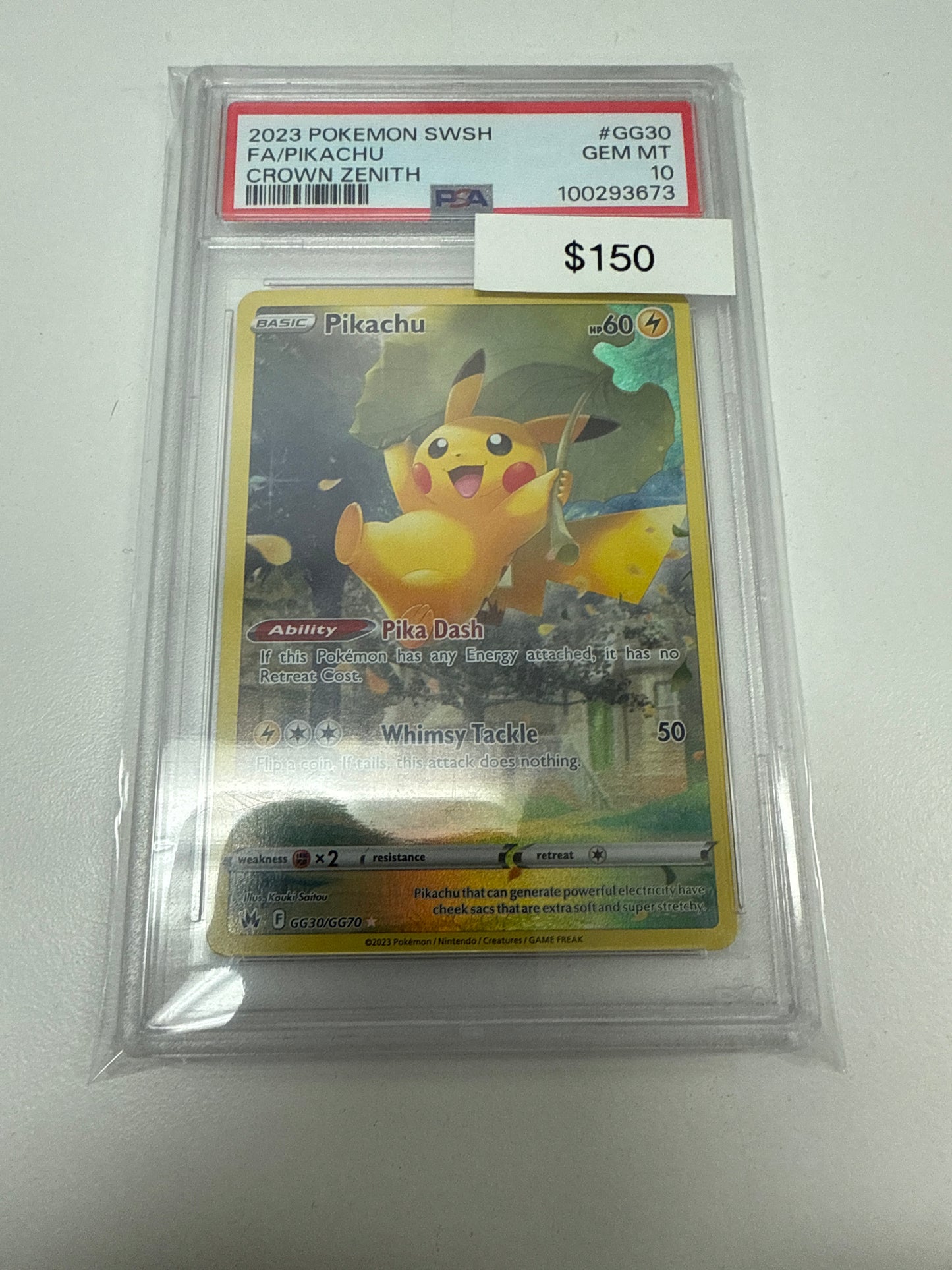 Pokemon Pikachu #gg30/gg70 PSA 10