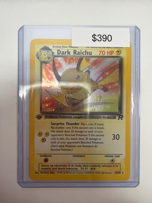 Pokemon Dark Raichu 1st Edition 83/82