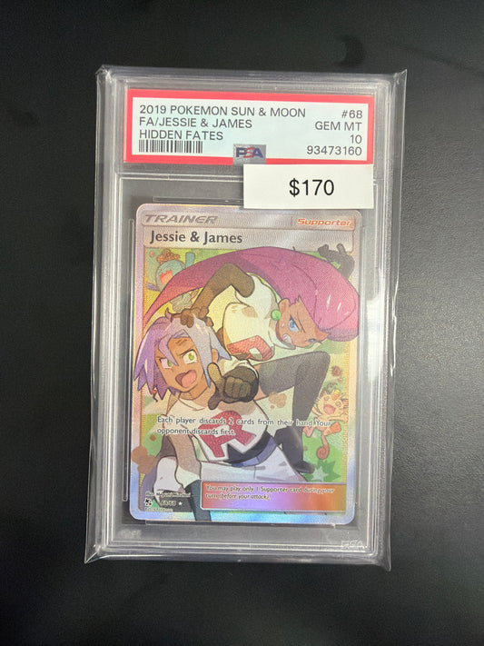 Pokemon Hidden Fates Jessie & James 68 PSA 10