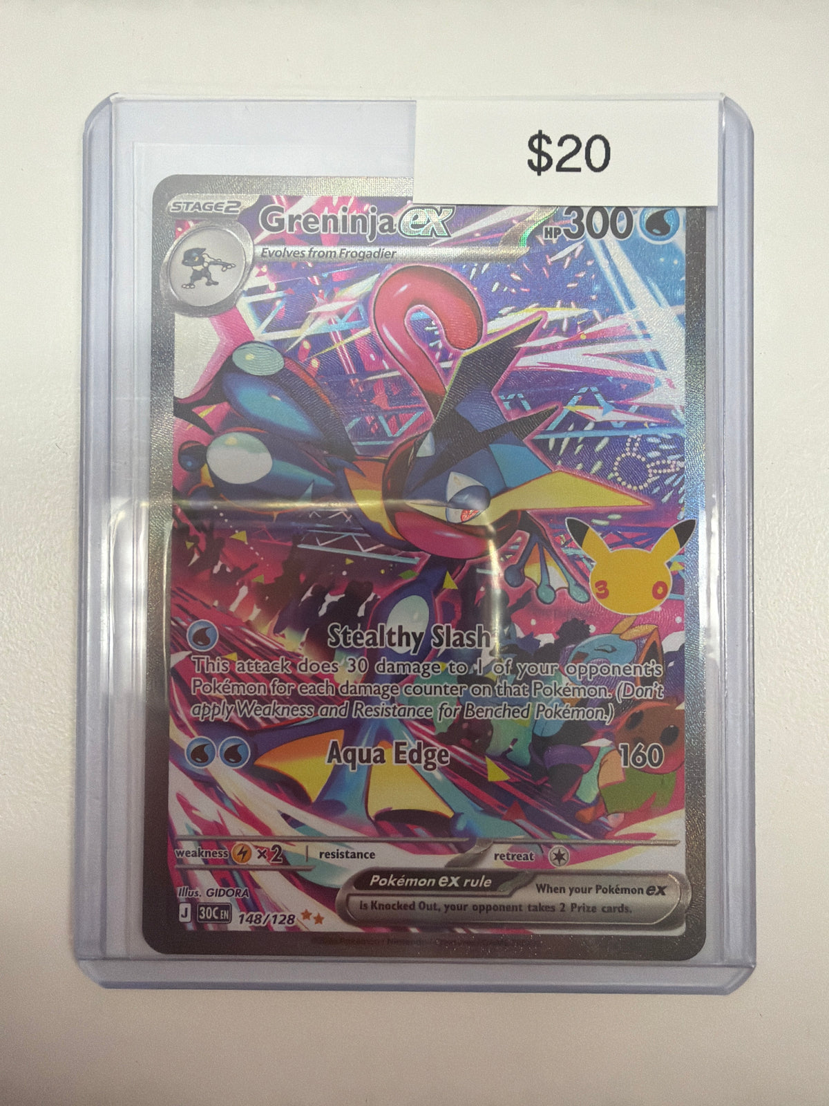 Pokemon Greninja ex 30th Anniversary 148/128