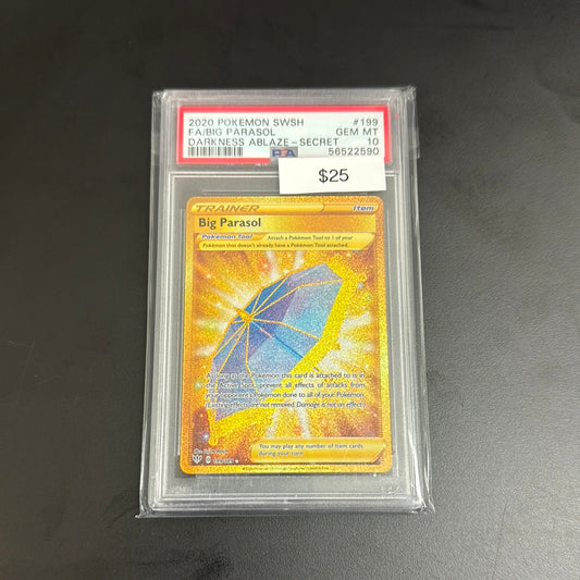 Pokémon Darkness Ablaze Big Parasol 199 PSA 10