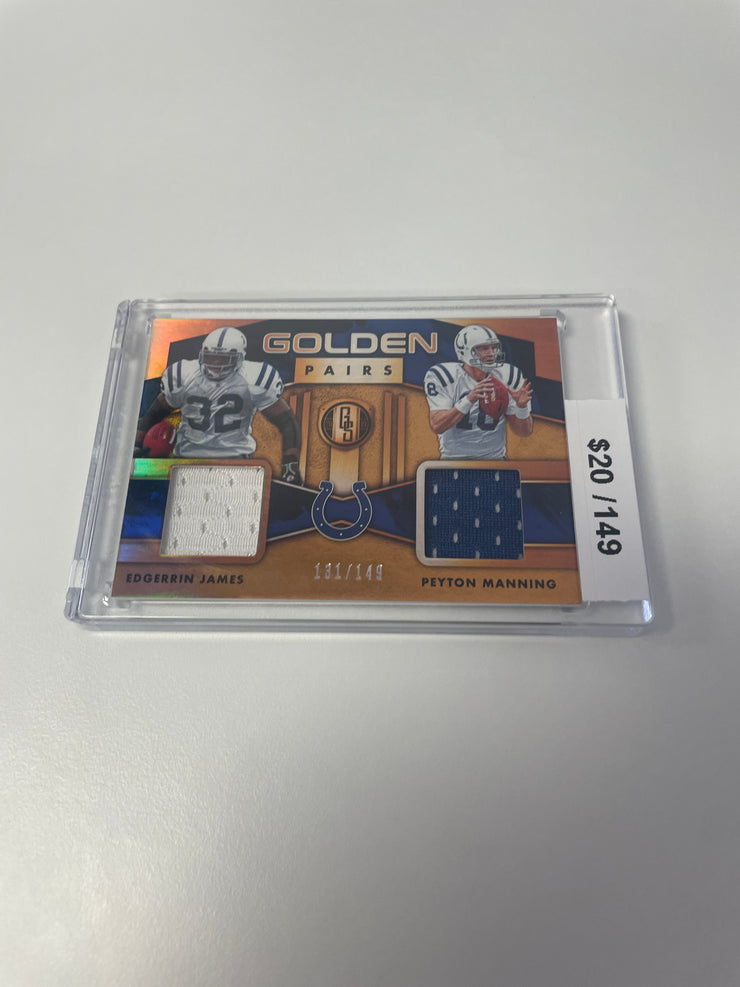 2019 Gold Standard Manning/Edgerrin Dual Patch /149 