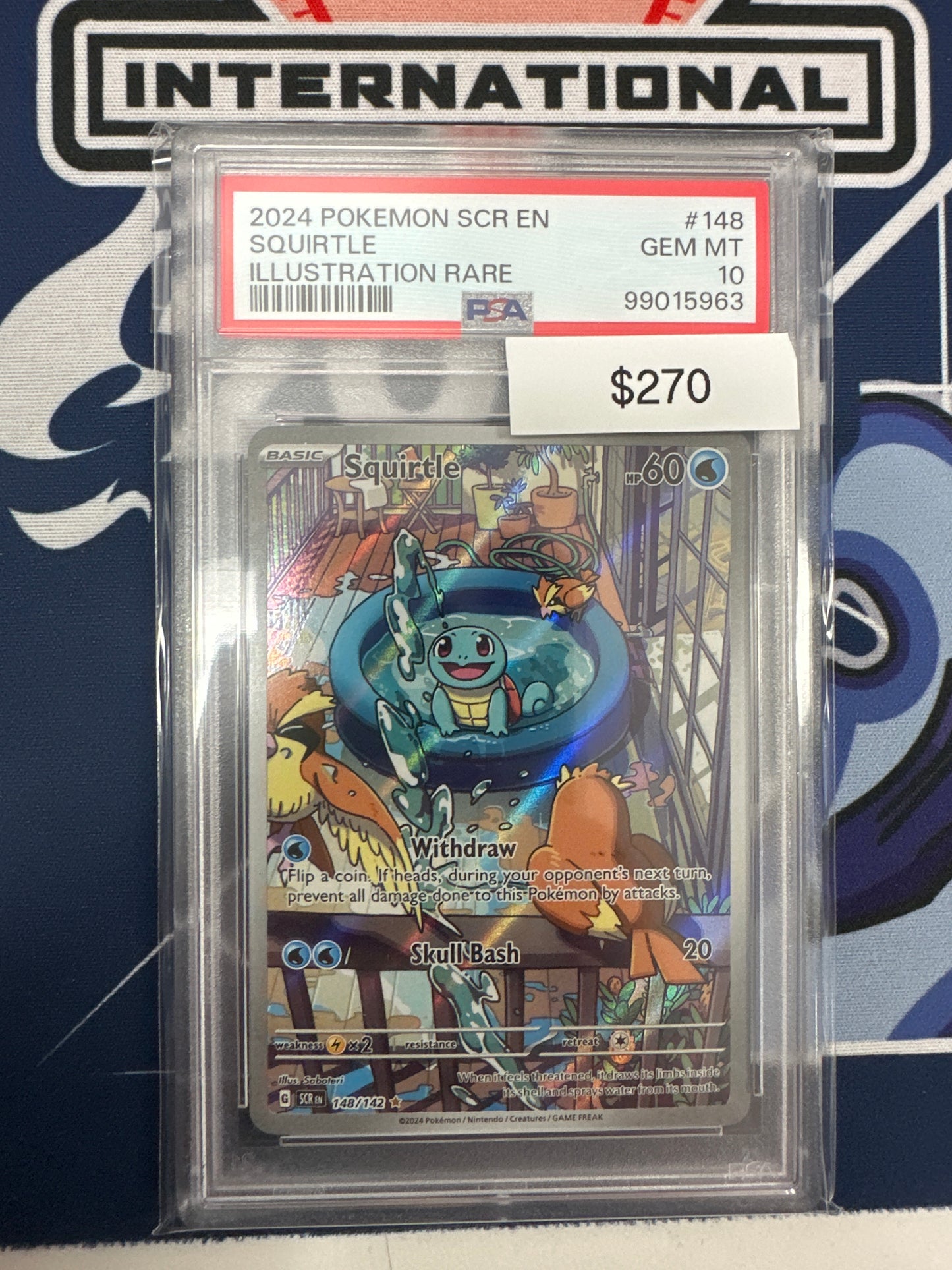 Pokemon Squirtle Stellar Crown IR #148 PSA 10