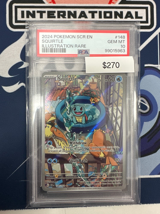 Pokemon Squirtle Stellar Crown IR #148 PSA 10