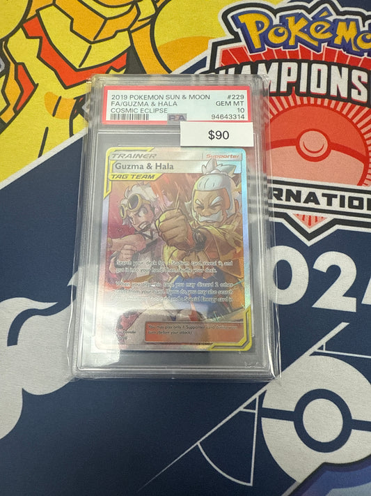 Pokemon Guzma & Hala #229/236 PSA 10