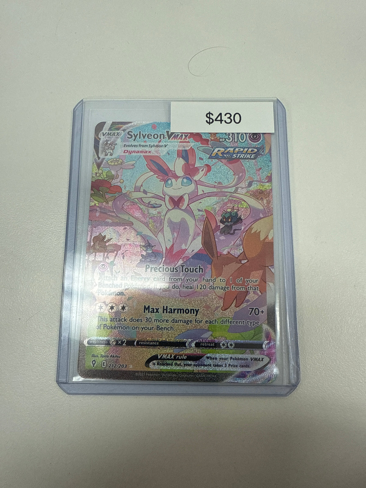 Pokémon Evolving Skies Sylveon VMAX 212/203