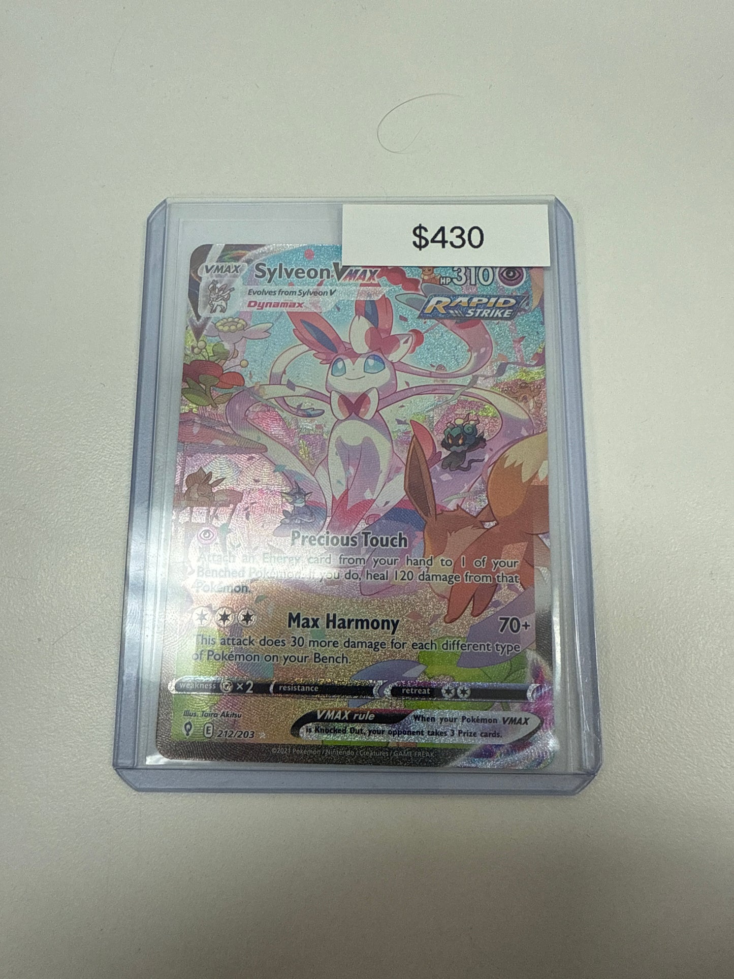 Pokémon Evolving Skies Sylveon VMAX 212/203