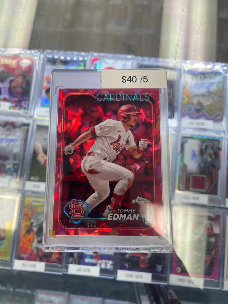 2024 Topps Chrome Tommy Edman Red /5 