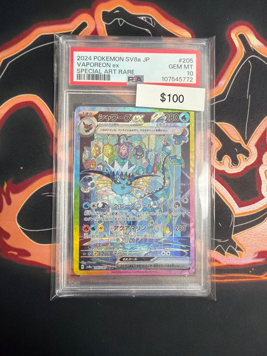 Pokemon Japanese Vaporeon EX 205 PSA 10
