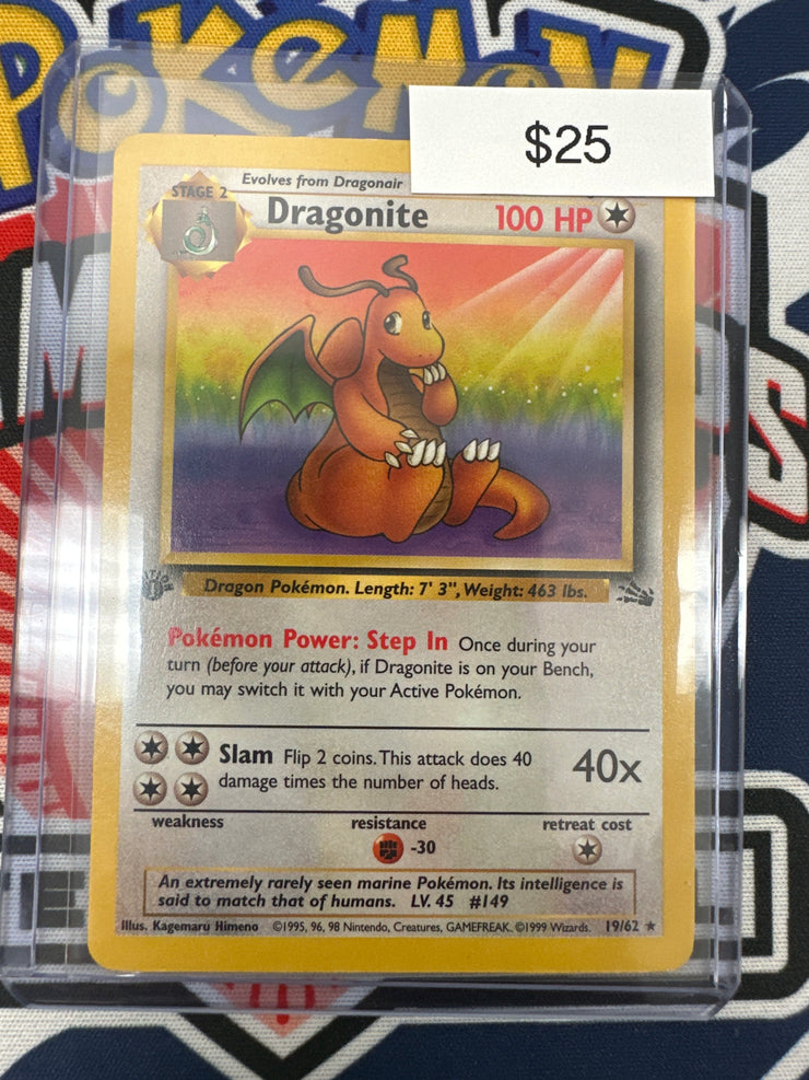 Pokemon 1st Edition Dragonite 19/62