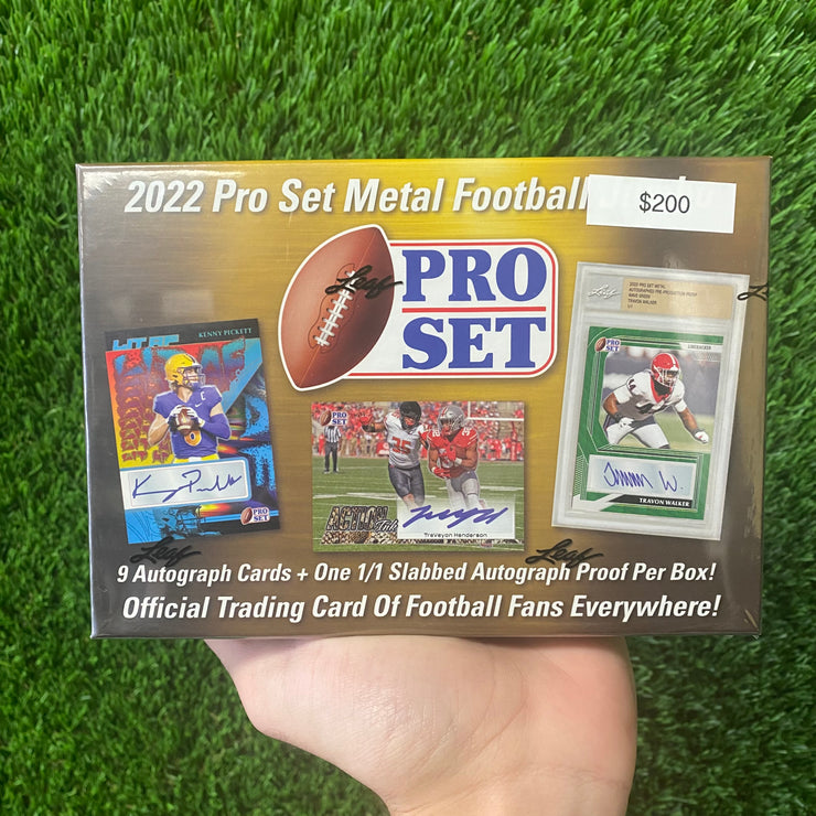 2022 Pro Set Metal Football Jumbo Hobby Box