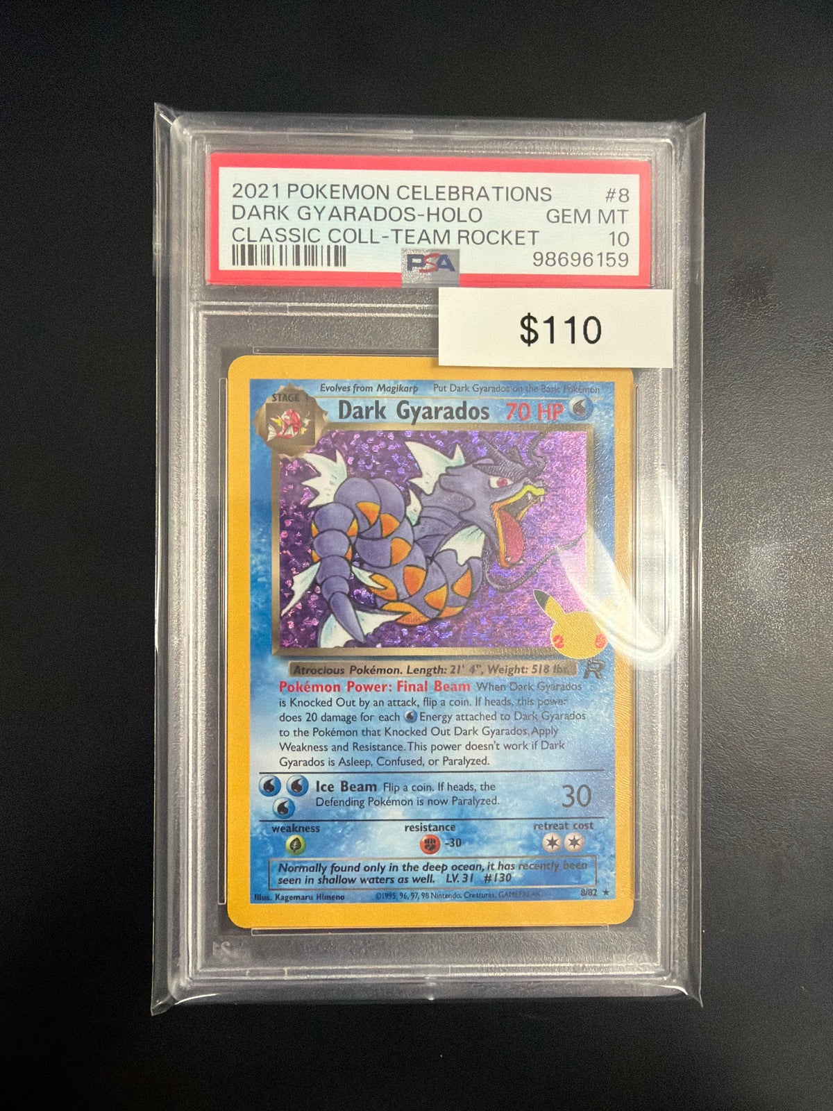 Pokemon Celebrations Dark Gyarados PSA 10